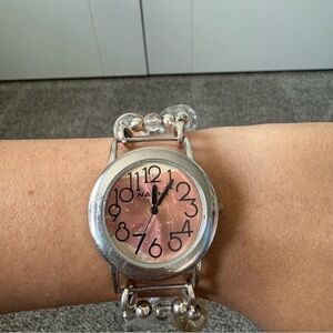 Beaded wrist watch